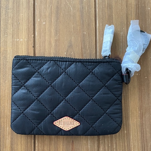 NWT MZ Wallace Quilted Black Key Pouch - Picture 2 of 6